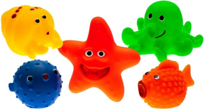 Sada mořských zvířátek do koupele 5 ks