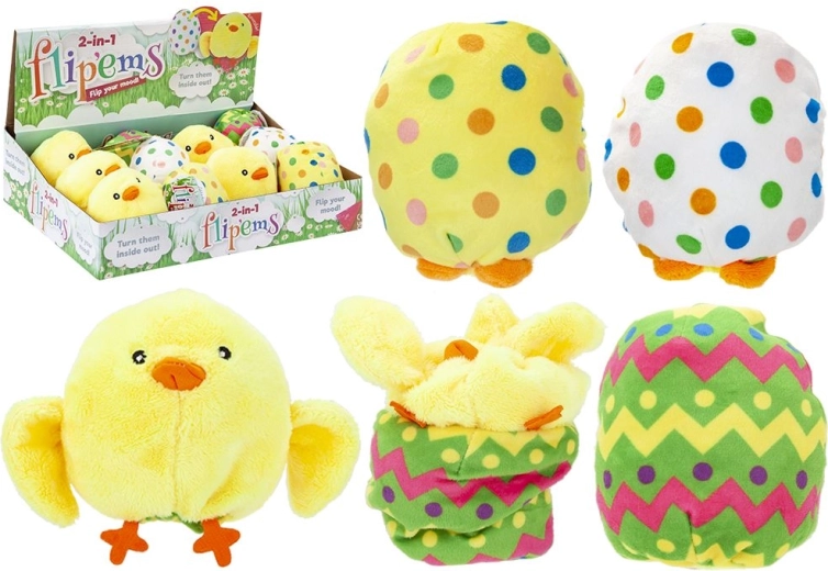 Plyšové kuřátko ve vajíčku 11 cm