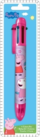 Kuličkové pero 6 barev PRASÁTKO PEPPA