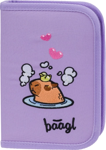 školní penál BAAGL Kapybara – jednopatrový z recyklovaného materiálu