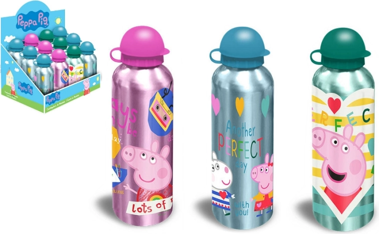 Hliníková láhev na pití s motivem PEPPA PIG, 500 ml