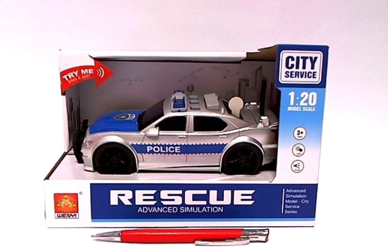 Policejní auto se světlem a zvukem