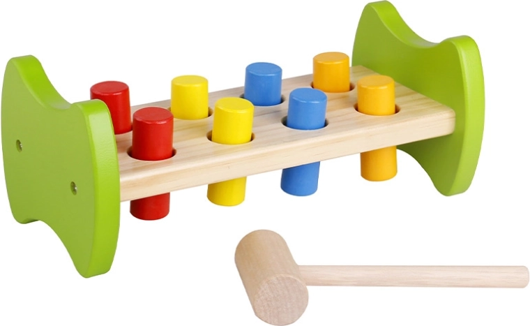 Babu dřevěná zatloukačka s 8 kolíky