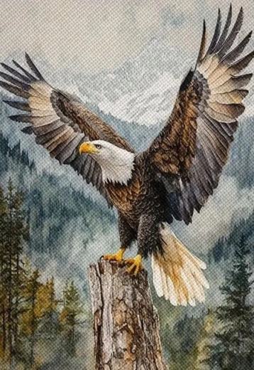 Norimpex diamantové malování orel s roztaženými křídly 30 × 40 cm