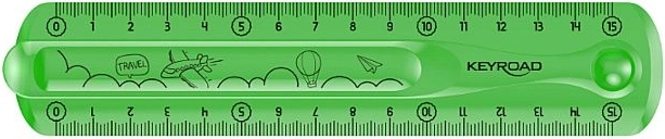Pravítko KEYROAD Flexi 15 cm zelené
