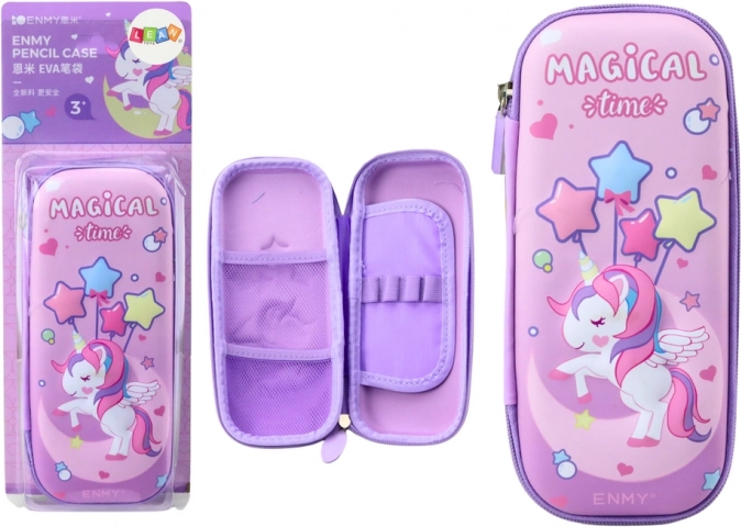 Peračník 3D jednorožec rozkládací fialový 23 × 10 × 5 cm