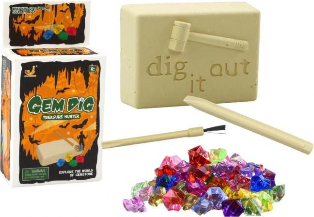 Mini archeologická sada – vykopávky krystalů s nástroji