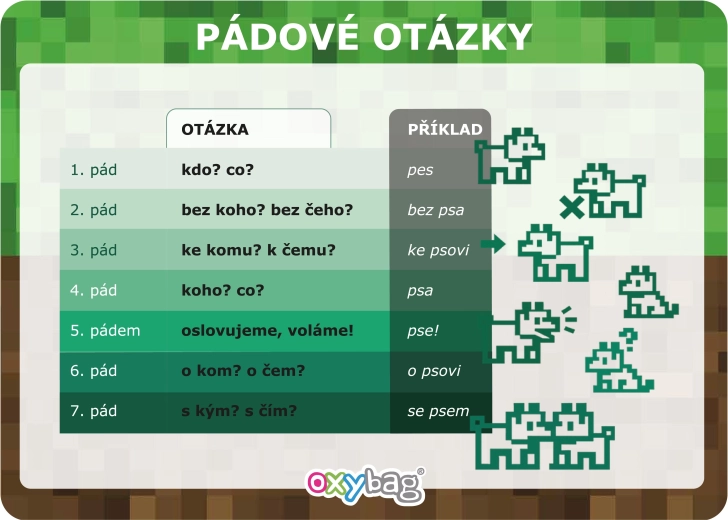 Playworld vzdělávací karta A4 pádové otázky - 1 kus