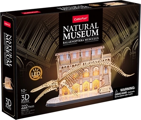 Cubic Fun 3D LED puzzle přírodovědné muzeum s kostrou plejtváka obrovského