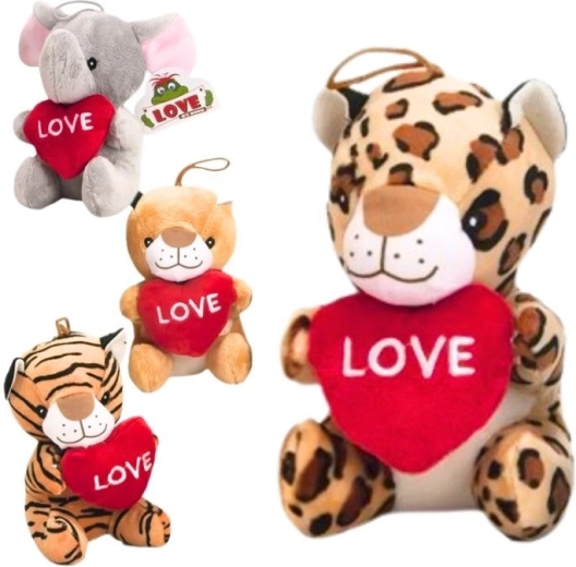 plyšové zvířátko se srdíčkem – 4 druhy