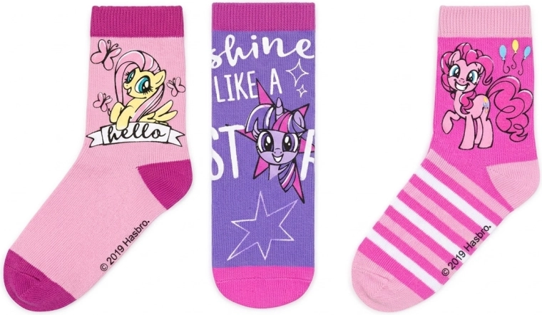 Dětské ponožky My Little Pony – sada 3 párů – Velikost: 23-26