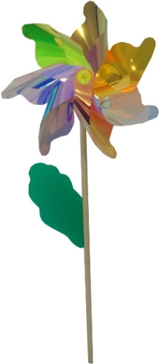 Větrníček s dřevěnou rukojetí 75 cm