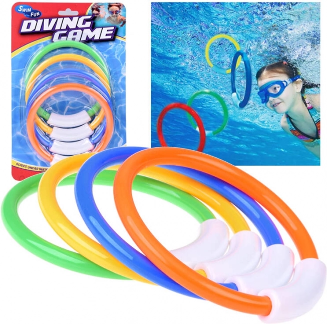 Potápěčské kroužky do vody – výukové barevné kroužky pro děti
