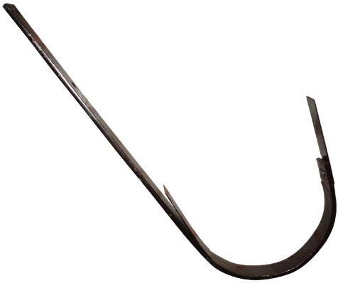 Sámový hák J 250 mm z pozinkované oceli pro upevnění žlabu