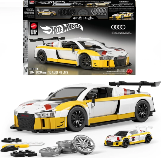 hot wheels brick shop ’15 audi r8 lms stavebnice 820 dílků