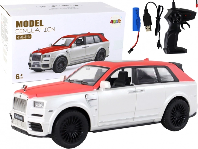 RC auto 1:20 bílo‑červené s dálkovým ovládáním