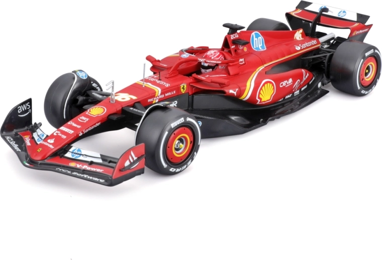 Bburago Ferrari SF-24 (2024) Charles Leclerc 1:24 v akrylovém boxu