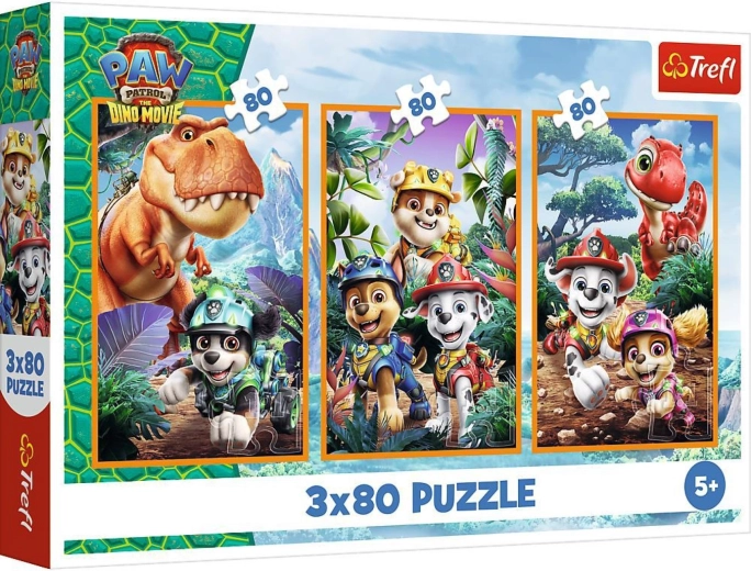Puzzle 3v1 Tlapková patrola: dinosauří hrdinové (3x80 dílků)