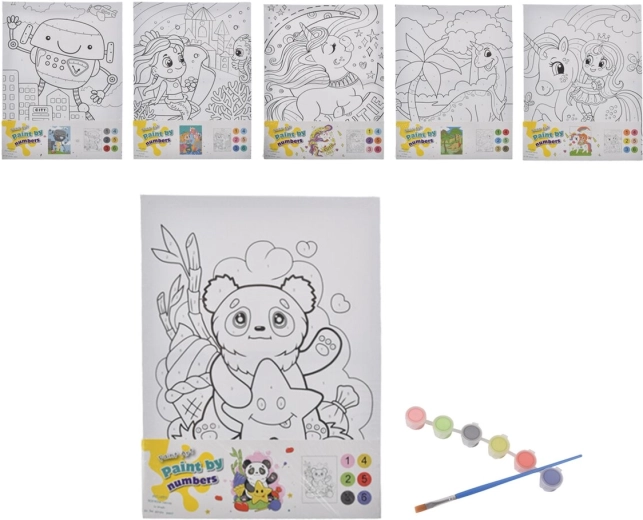 Kreativní sada malování podle čísel 30 × 40 cm (8 ks, mix motivů)