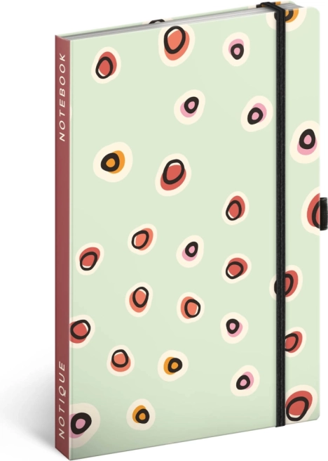 NOTIQUE linkovaný zápisník 13 × 21 cm s gumičkou a kapsou