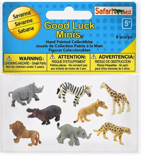 Safari Ltd. Good Luck Minis – zvířata savany (8 ks)