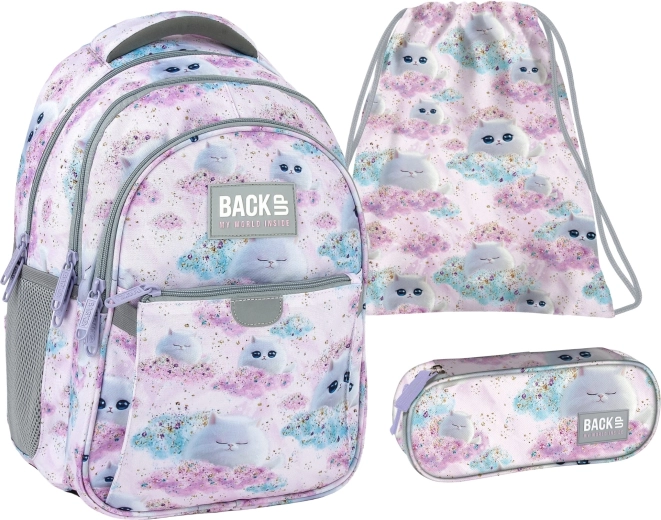 Zvýhodněný školní set BackUP Dreamy 3v1 (batoh, penál a vak)