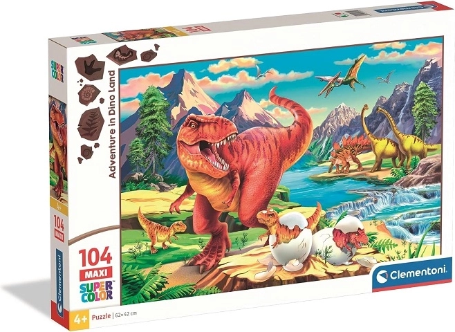 Clementoni maxi puzzle 104 adventure in dino