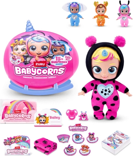 ZURU Rainbocorns Babycorns série 1 miminko s doplňky (15+ překvapení) - 1 kus