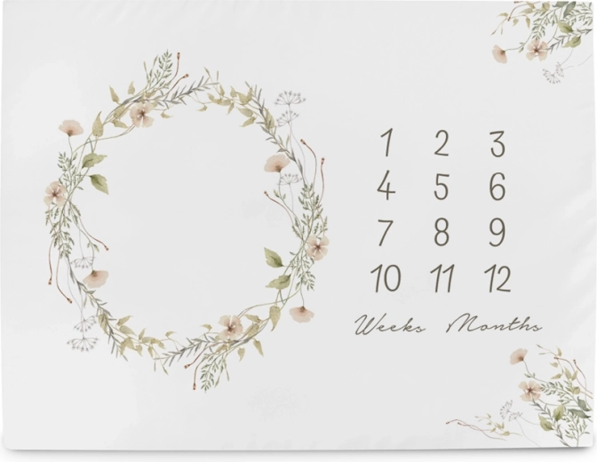Ceba Baby milníková fotopodložka basic summer flowers 92 × 72 cm