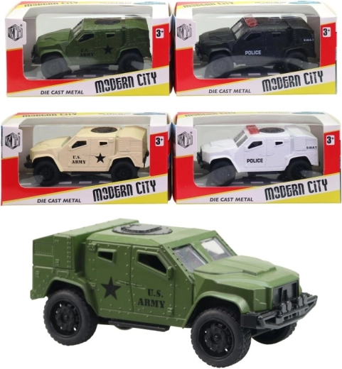 Kovové obrněné auto 11 cm – die-cast model pro děti