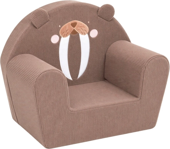 Dětské manšestrové křesílko New Baby mrož