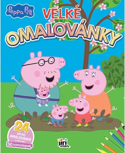 Velké omalovánky Prasátko Peppa se samolepkami