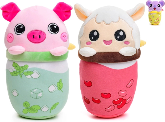 Plyšová hračka bubble tea zvířátko 24 cm