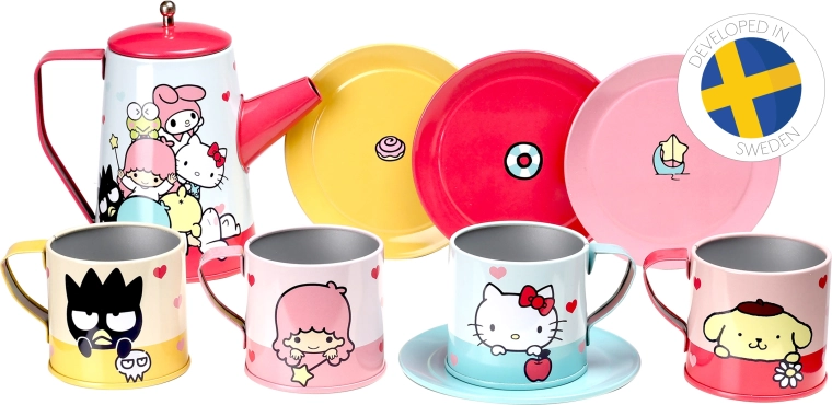 Hello Kitty dětská čajová sada na hraní z kovu