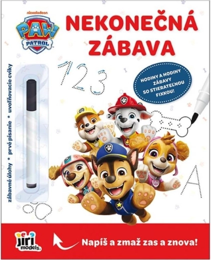 Labková patrola stíratelný kreativní sešit s fixem