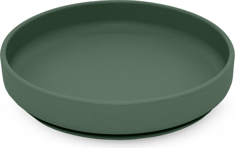 Silikonový talíř s přísavkou PETITE&MARS Take&Match Misty Green 6m+