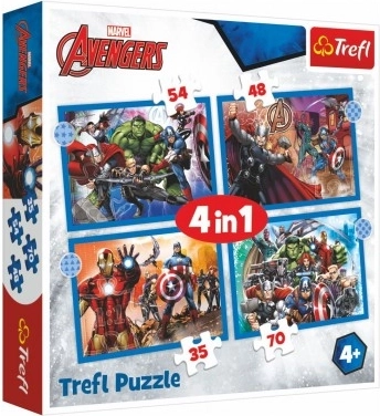 Puzzle 4v1 Odvážní Avengers