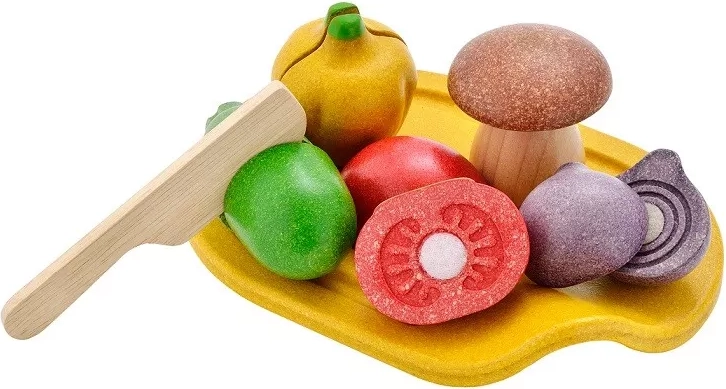Dřevěná krájecí sada zeleniny PlanToys