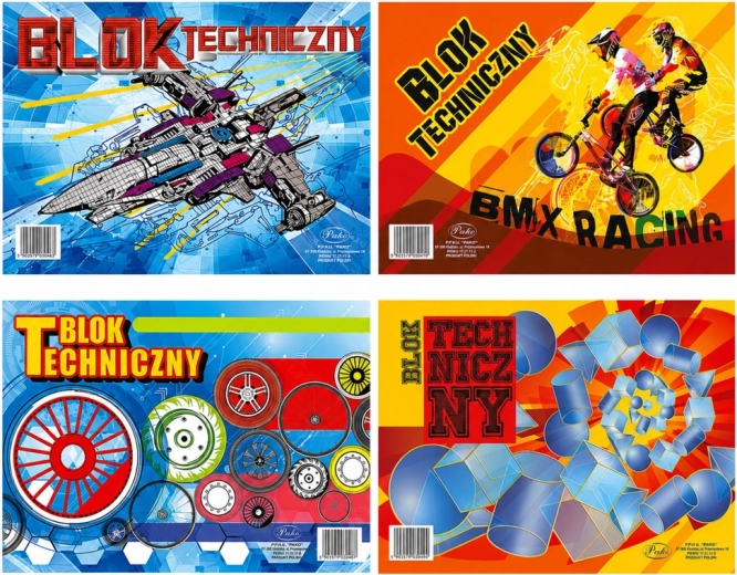PROTOS bílý technický blok A4, 10 listů, 120 g/m² - 1 kus