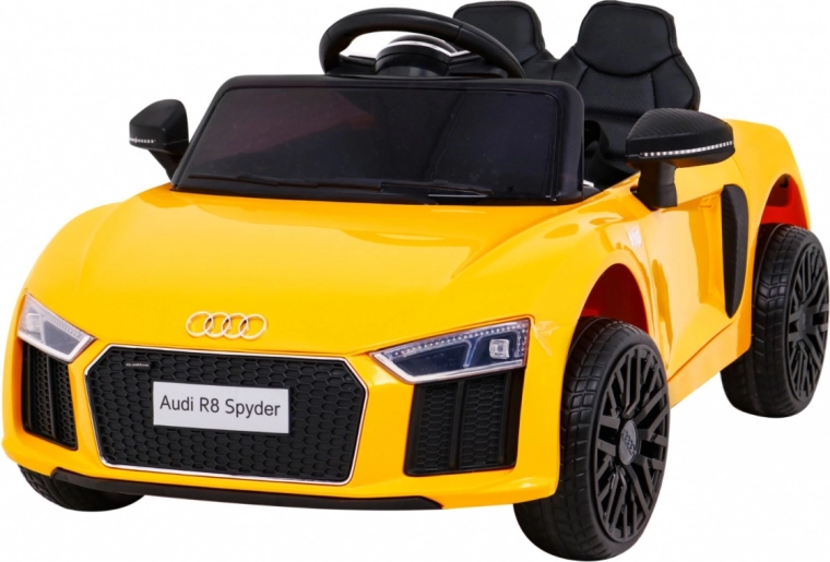 Audi R8 Spyder elektrické autíčko na akumulátor žluté s dálkovým ovládáním