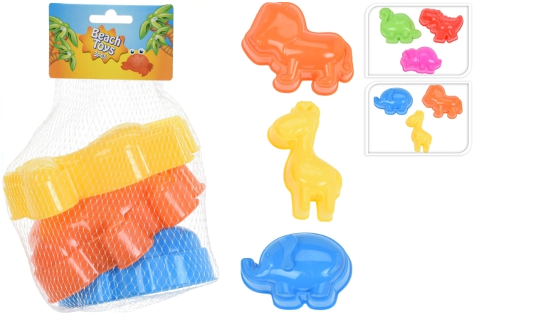 Sada 3 formiček do písku se zvířátky