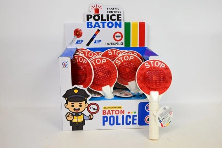 Policejní lízátko na baterie se světlem a zvukem