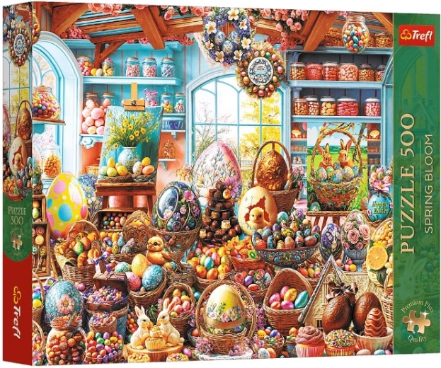 Trefl premium plus puzzle spring bloom: velikonoční cukrárna (500 dílků)