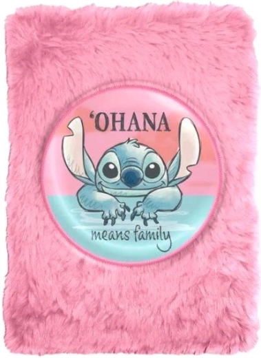 Plyšový zápisník Lilo & Stitch růžový