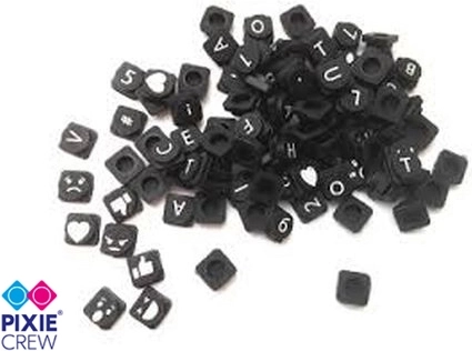 Doplňkové pixely s písmeny a čísly PIXIE CREW – sada 100 silikonových dílků