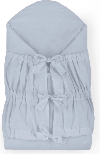 Petite&Mars šněrovací zavinovačka nurse s kokosovou vložkou dusty blue 75 x 75 cm
