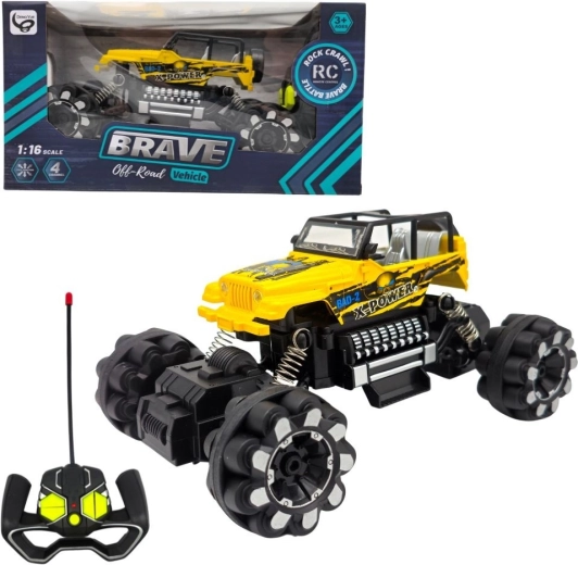 Zdalně ovládané terénní auto Brave žluté - 1 kus