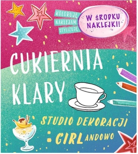 Girlandowo vzdělávací sešit Klářina cukrárna se samolepkami k vybarvení - 1 kus