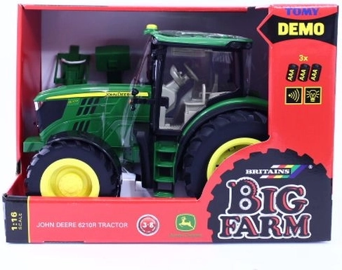Tomy Britains Big Farm traktor John Deere 6210R se světly a zvuky (1:16)