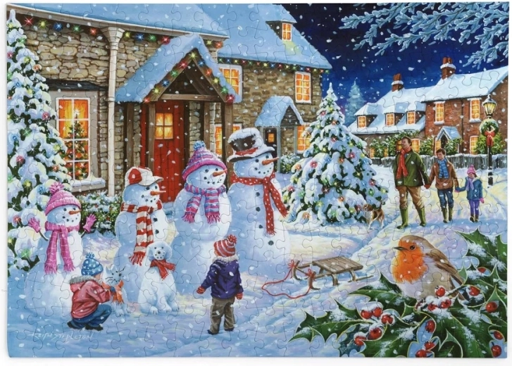 House of Puzzles Zasněžená procházka s rodinou – puzzle s 250 velkými dílky